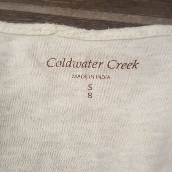 COLDWATER CREEK Beaded Cotton Shirt - Size Small‎ - Picture 4 of 7